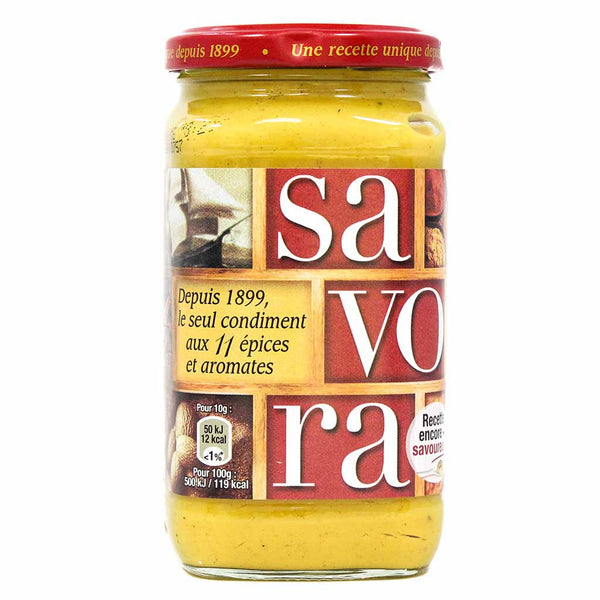 Savora French Mustard with 11 Spices by Amora, 13.6 oz (385 g)