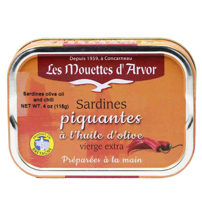 Mouettes d'Arvor Sardines with Olive Oil and Chili 4 oz (115 g)