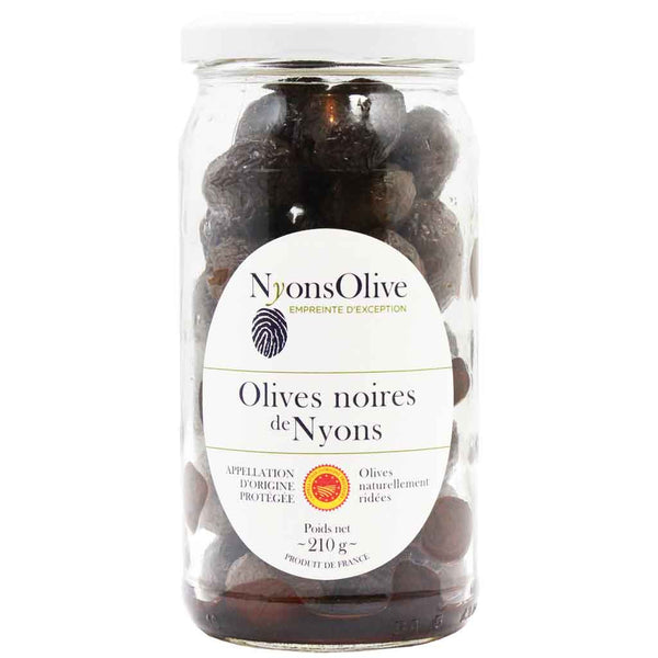 French Black Olives AOC by Nyonsolive, 7.4 oz (210g)