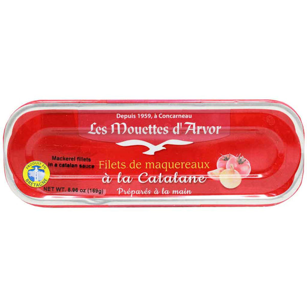 Mouettes d'Arvor Mackerel Fillets in Catalane Tomato Sauce 5.9 oz (169 g)