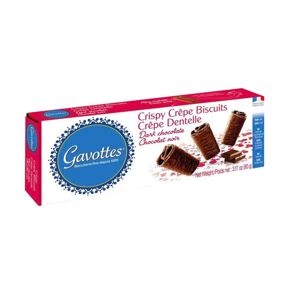 Gavottes Dark Chocolate Crepe Dentelle Cookies, 3.2 oz (110 g)