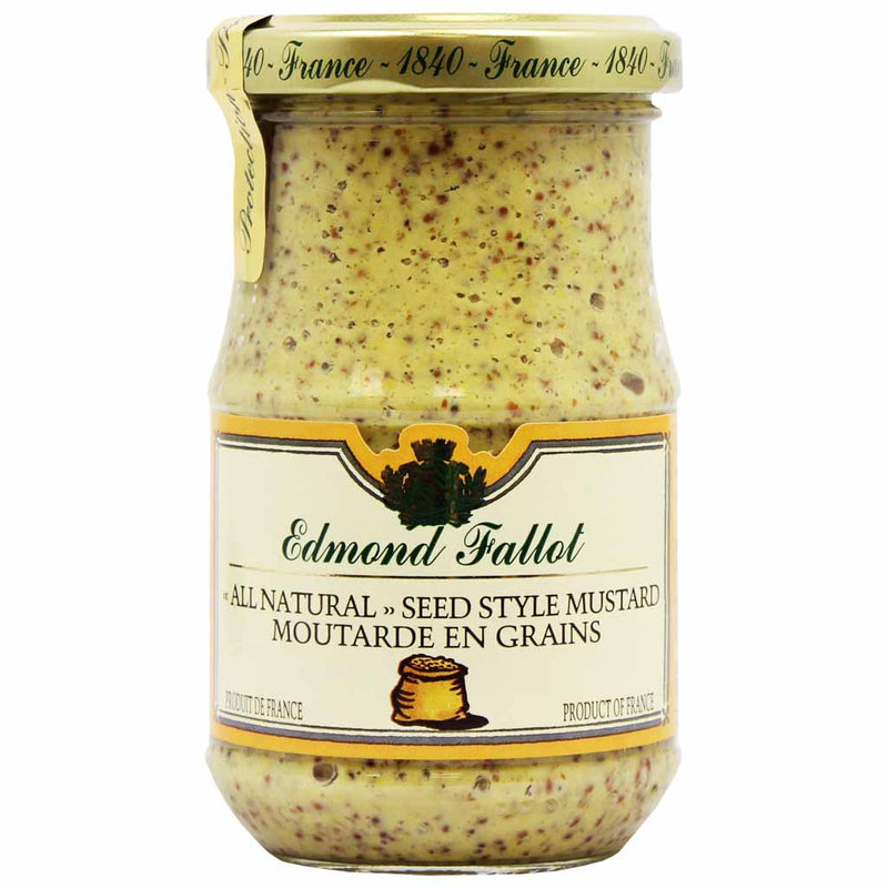 Edmond Fallot Old-Fashioned Full Grain Mustard from France, 7.2 oz (205g)