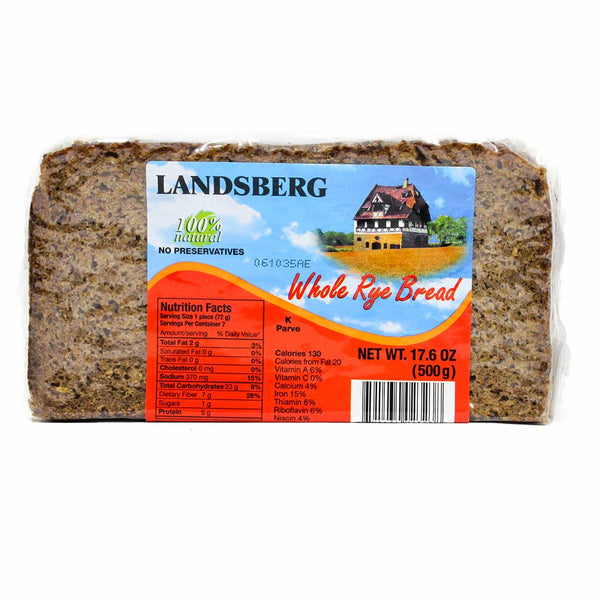 German Whole Rye Bread by Landsberg, 17.6 oz (500 g)