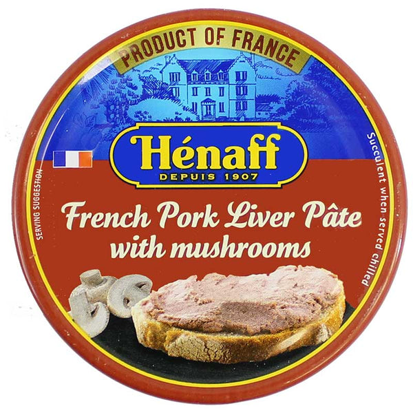 Henaff French Pork Liver Pate with Mushrooms, 4.5 oz (130 g)