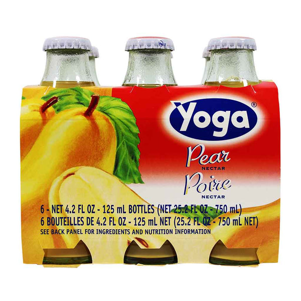 6-Bottle Yoga Italian Fruit Juice Pear Nectar, 6 x 4.2 fl oz (125 ml)