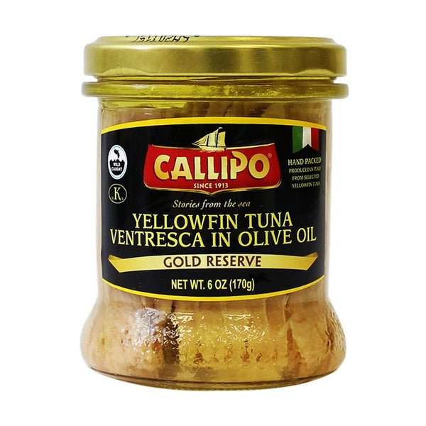 Callipo Gold Reserve Yellowfin Tuna in Olive Oil, 6 oz (170 g)