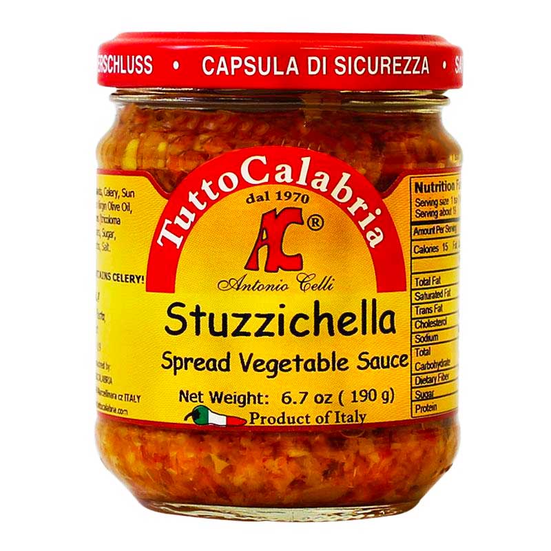 Tutto Calabria Stuzzichella Vegetable Spread Sauce, 6.7 oz (190 g)