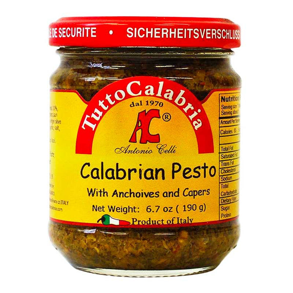 Tutto Calabria Calabrian Pesto with Anchovies and Capers, 6.7 oz (190 g)