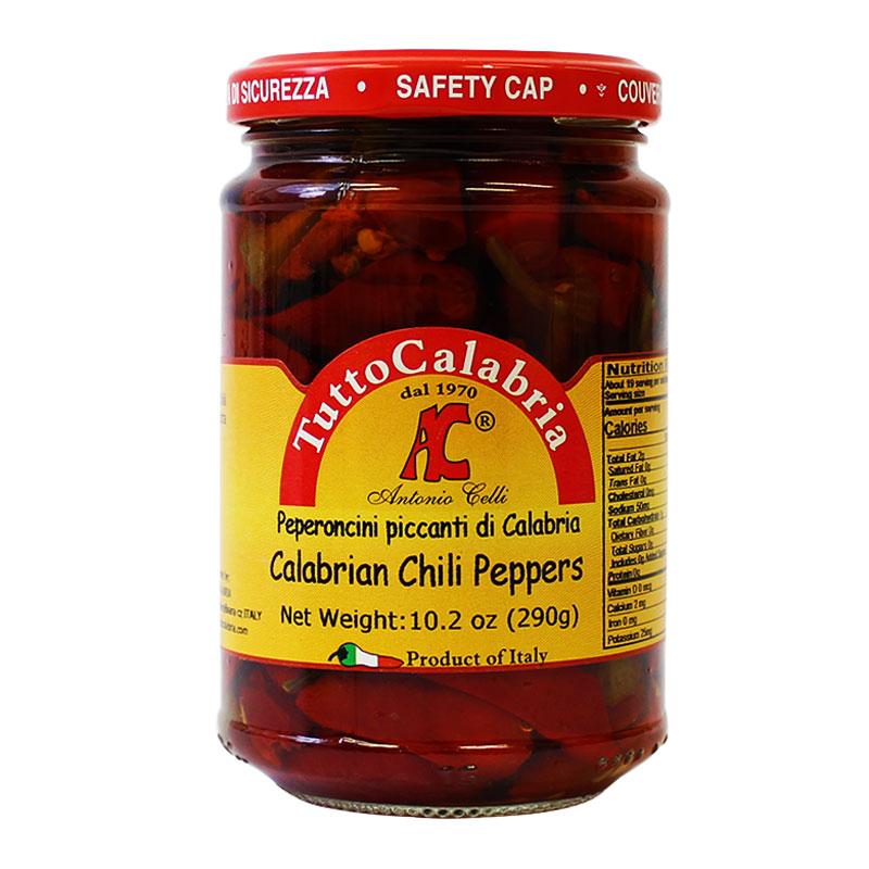 Tutto Calabria Calabrian Chili Peppers in Oil, 10.2 oz (290 g)