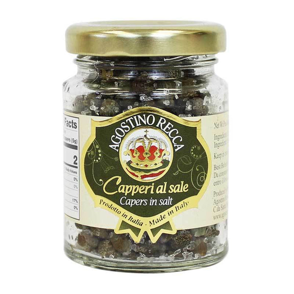 Agostino Recca Capers in Salt, 2.3 oz (65g)