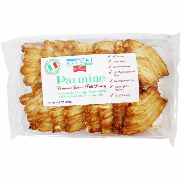 Asturi Palmiers Puff Pastry From Italy, Palmine, 7.8 oz (220 g)