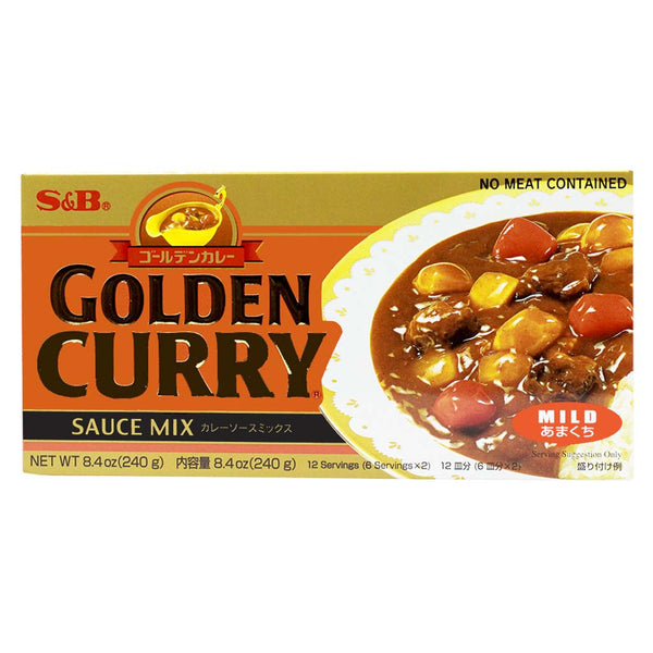 S&B Mild Golden Curry Japanese Curry, 7.8 oz (220 g)