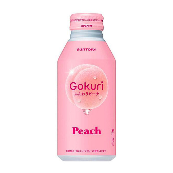 Gokuri Peach Juice Drink by Suntory, 14 fl oz (400 g)