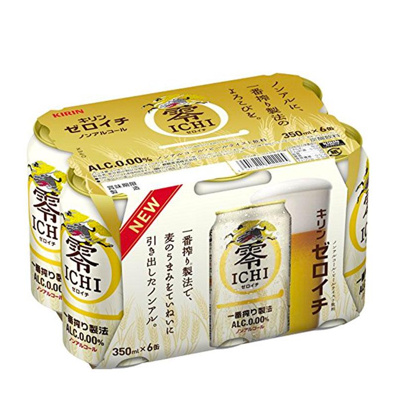 Kirin Ichiban Zero Malt Beverage, 6 x 350 mL