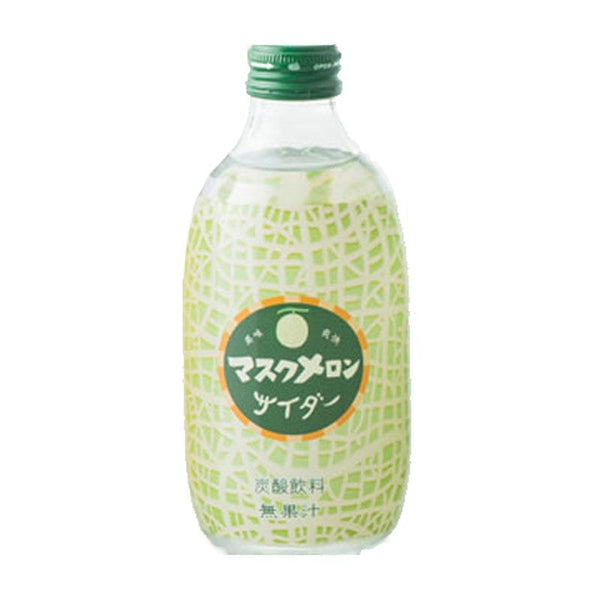 Tomomasu Japanese Soda Melon Cider in Glass, 10 fl oz (300mL)