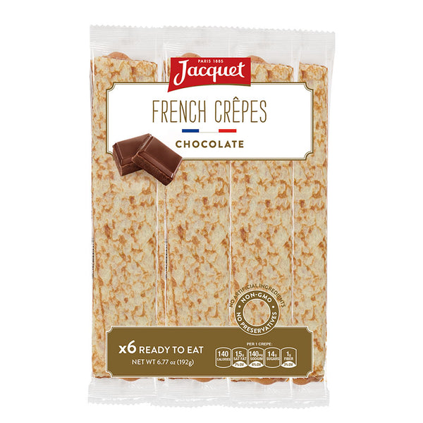 Jacquet Chocolate Hazelnut Crepes from France, Ready to Eat, 6.4 oz. (180g)