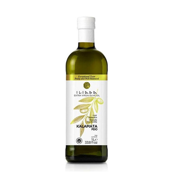Iliada Kalamata PDO Extra Virgin Olive Oil, White Label 33.8 oz. (1L)