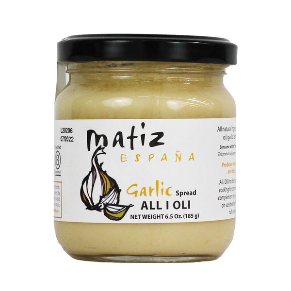 Matiz Vegan Garlic All I Oli Spread, 6.5 oz (185 g)