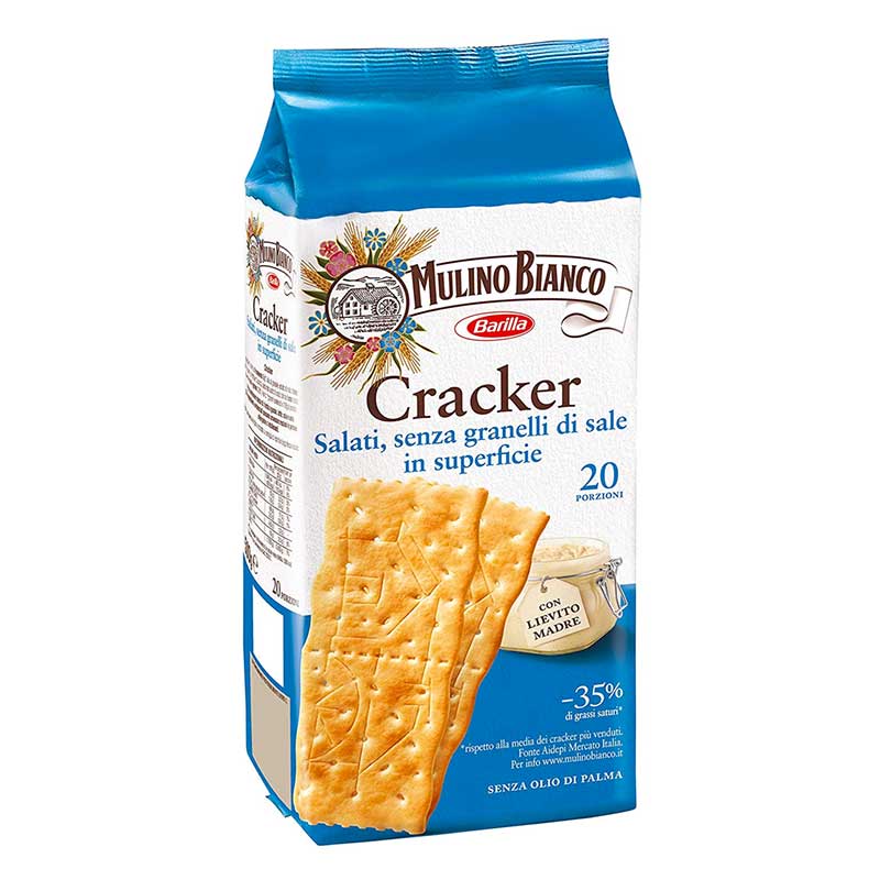 Mulino Bianco Italian Crackers without Coarse Salt 17.5 oz (500 g)