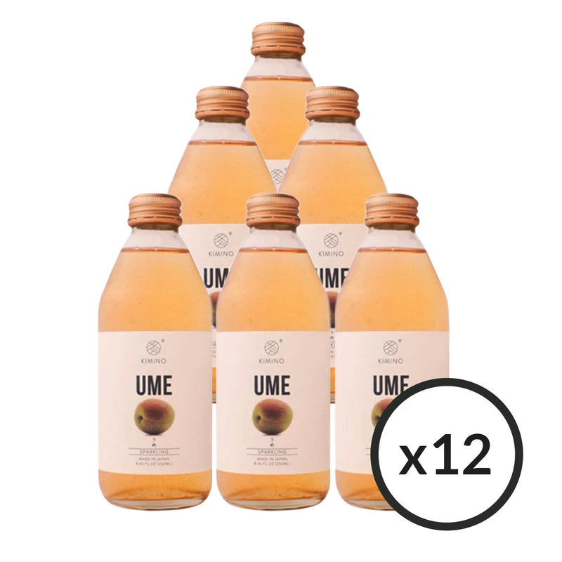 Kimino Ume Plum Sparkling Juice, 8.5 fl oz (250 ml) x 12