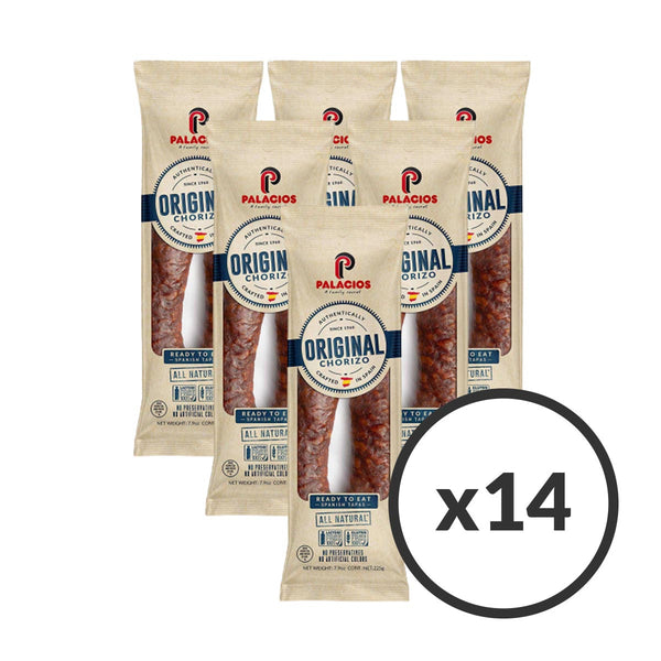 FREE Shipping 14-Pack Palacios Mild Spanish Ready-to-eat Chorizo (7.9 oz. x 14)