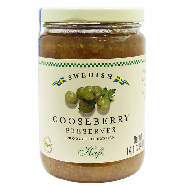 Hafi Swedish Gooseberry Preserve 14.1 oz. (400g)