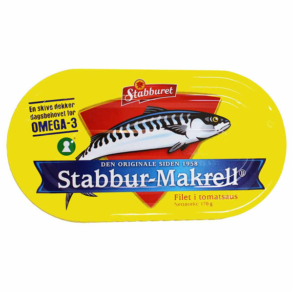 Stabburet Mackerel Fillets in Tomato Sauce 5.9 oz. (170g)