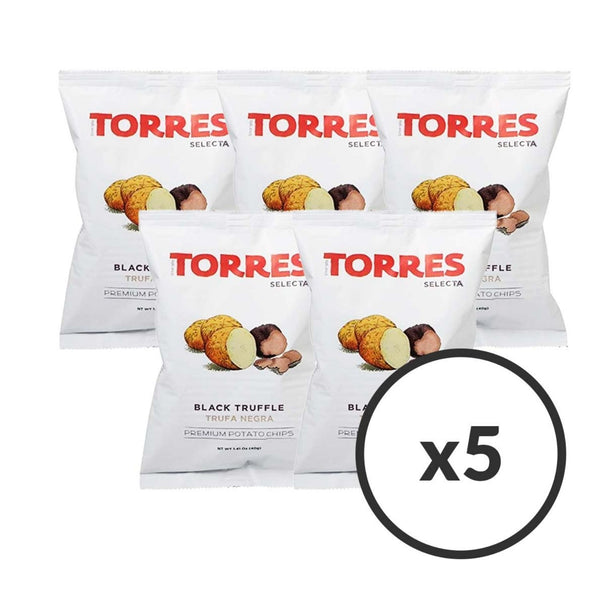5-Pack Small Black Truffle Potato Chips by Torres, 5 x 1.4 oz