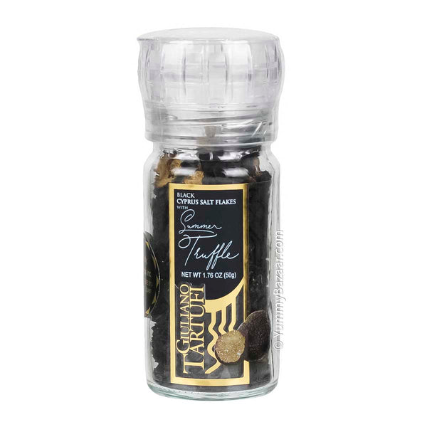 Cyprus Black Salt Flakes with Summer Truffle by Giuliano Tartufi, 1.8 oz (50 g)