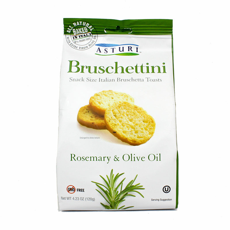 Asturi Bruschettini Rosemary and Olive Oil Bruschetta Toasts, 4.2 oz (120 g)