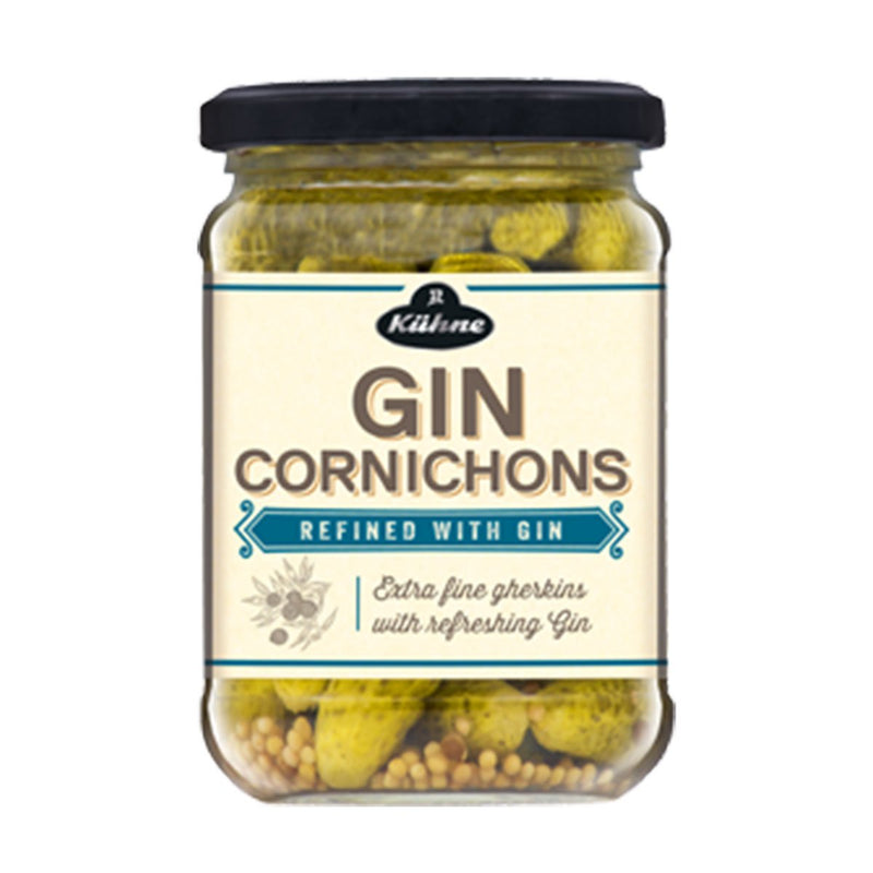 Kuhne Gin Infused Cornichons, 12.5 oz (354 g)