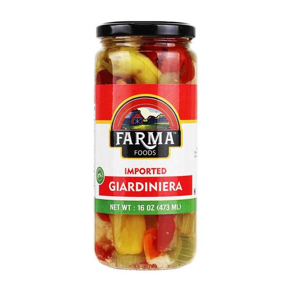 Pickled Vegetable Giardiniera Mix by Farma, 16 oz (473 ml)