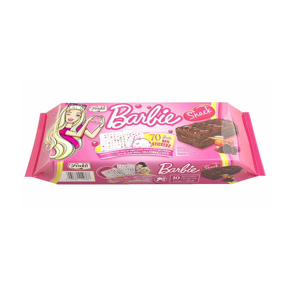 Barbie Snack Cake with Cocoa and Honey & 70 Barbie Nail Stickers by Freddi, 8.82 oz (250 g)