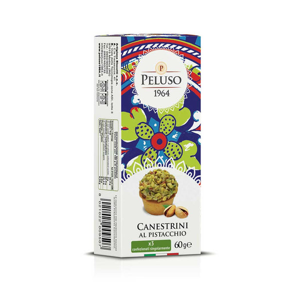 Italian Pistachio Canestrini Cookies by Peluso, 2.12 oz (60 g)