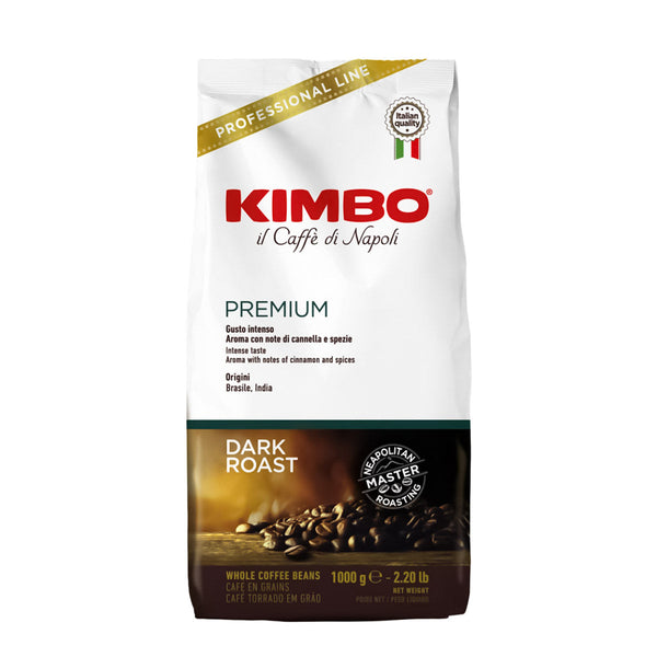 Kimbo Premium Dark Roast Coffee Beans, 2.2 lb (1 kg)