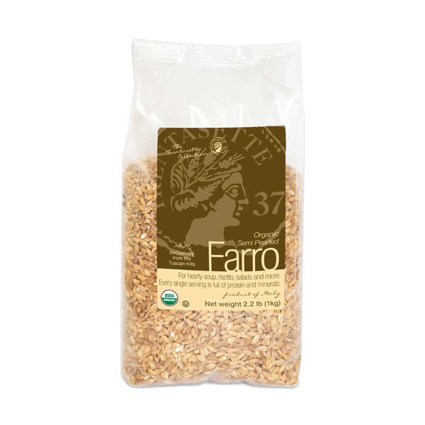 Organic Semi Pearled Farro from Tuscany by Trentasette, 2.2 lb (1 kg)