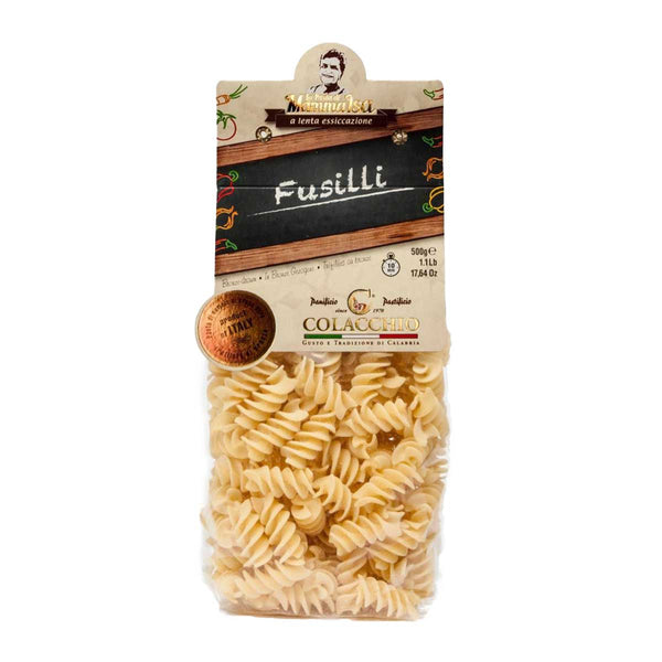 Italian Fusilli Pasta by Colacchio, 17.6 oz (500 g)