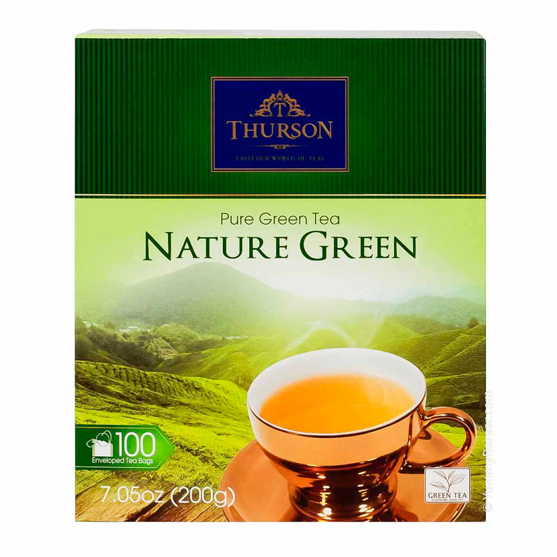 Pure Green Tea, 100 Bags by Thurson, 7.1 oz (200 g)