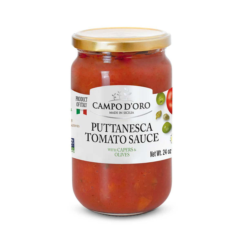 Puttanesca Tomato Sauce by Campo d’Oro, 24 oz (680 g)