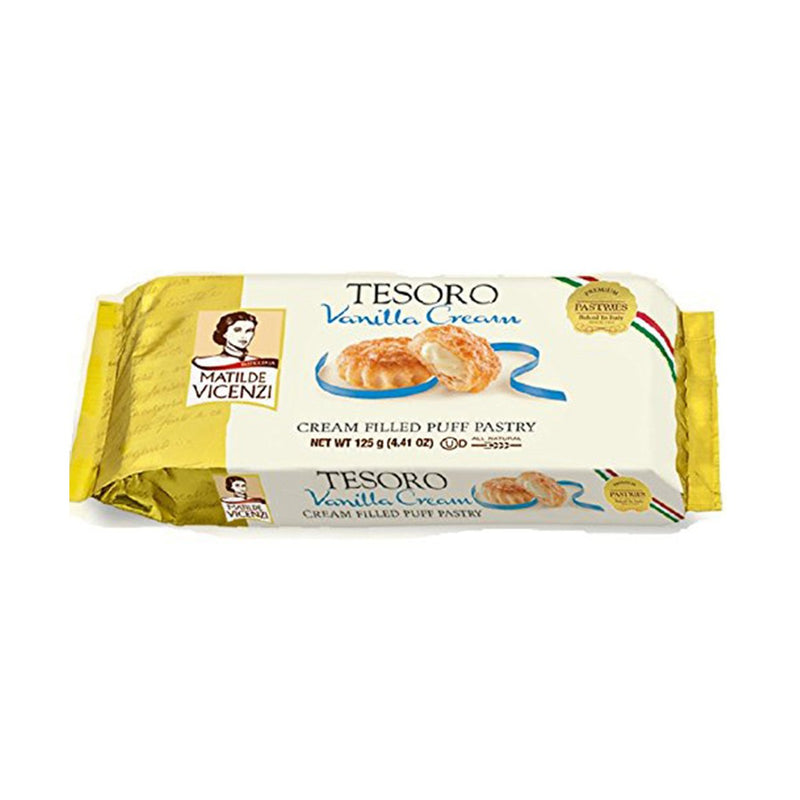 Matilde Vicenzi Puff Pastry Tesoro with Vanilla Cream, 4.4 oz (125 g)