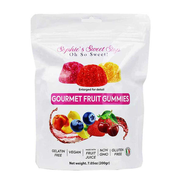  SweetGourmet Assorted Fruit Slices, Candy Fruit Jelly, Vegan, Gluten Free