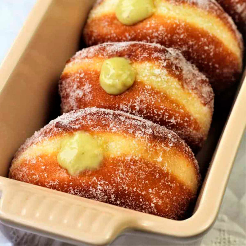 Bombolone Italian Donuts with Chocolate and Pistachio Cream Filling by Dal Colle, 8.4 oz (240 g)