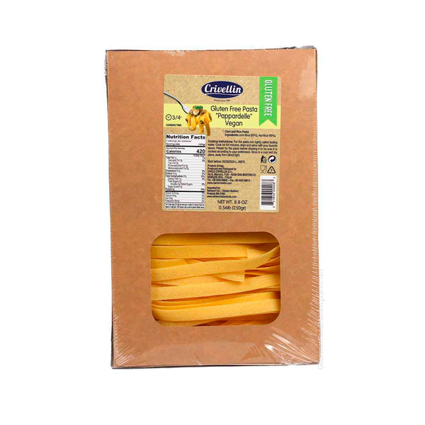 Pappardelle Pasta, Vegan and Gluten Free by Crivellin, 8.8 oz (250 g)