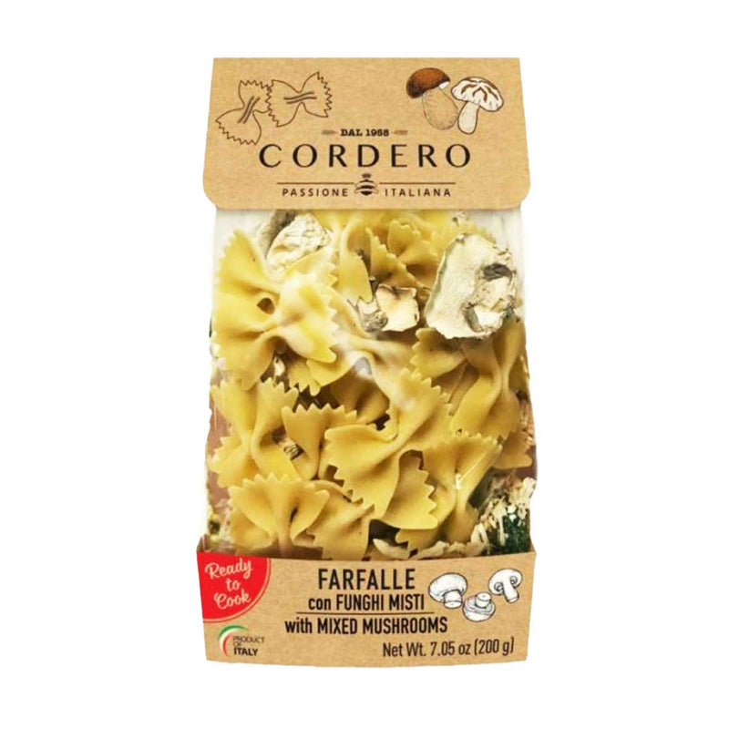 Farfalle with Mixed Mushrooms by Cordero, 7.1 oz (200 g)