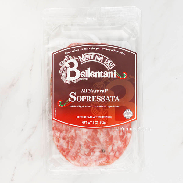 Italian Sliced Soppressata Salami by Bellentani, 4 oz (113 g)