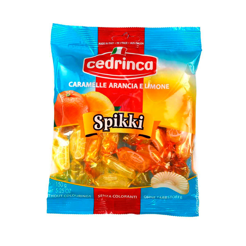 Spikki Orange and Lemon Candies, Gluten Free by Cedrinca, 5.3 oz (150 g)