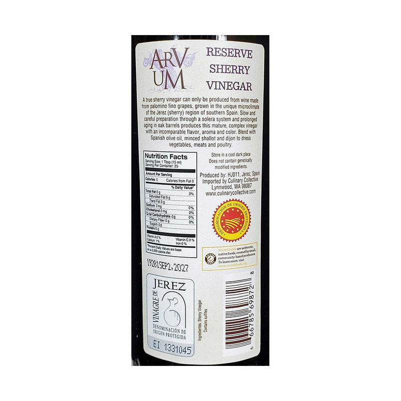 Arvum Reserve Sherry Vinegar, 12.7 fl oz (375 ml)