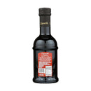 A bottle of Colavita Original Balsamic Glaze, IGP, showing the back label with the brand name.