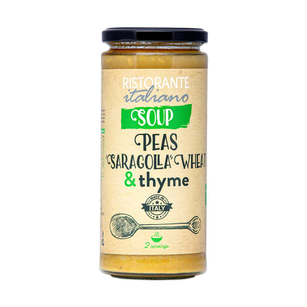 Peas, Saragolla Wheat & Thyme Soup by Ristorante Italiano, 18.7 oz (530 g)