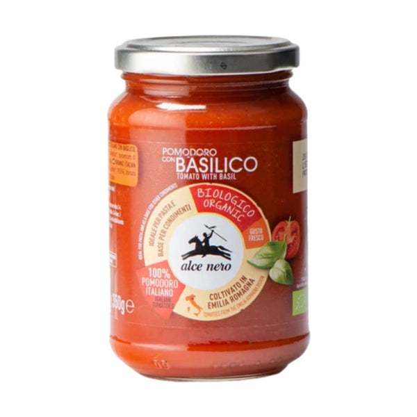 Alce Nero Organic Italian Tomato Sauce with Basil, 12.3 oz (350 g)